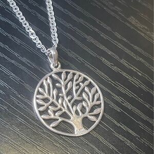 Sterling Silver Tree Of Life And Silver Chain